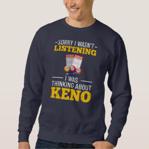 Keno Game Player Slot Machine Numbers Casino Sweatshirt