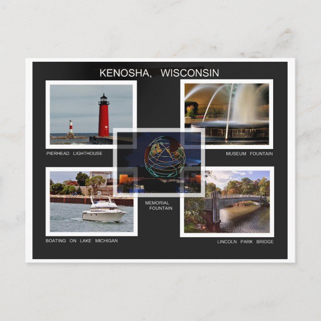 kENOSHA. WISCONSIN Postcard (Front)