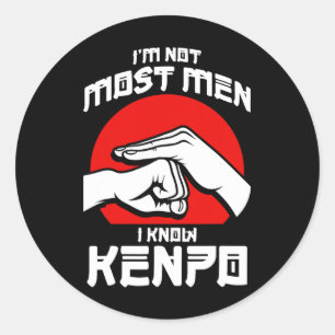 Kenpo Aggressive Self Defense Karate Martial Arts Classic Round Sticker