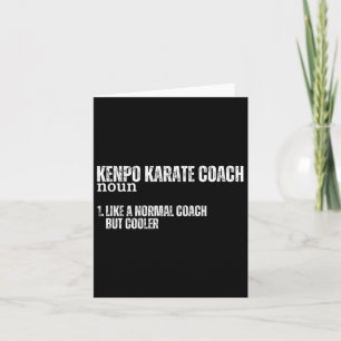 Kenpo Karate Coach Definition Funny Proud American Card