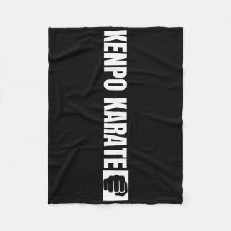 Kenpo Karate Coach Vintage Distressed American Ken Fleece Blanket