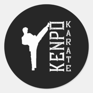 Kenpo Karate Japan Defence Fighter Coach Martial A Classic Round Sticker