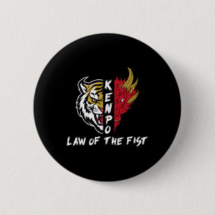 Kenpo Karate Law Of The Fist Funny Saying Martial  2 Inch Round Button