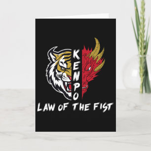 Kenpo Karate Law Of The Fist Funny Saying Martial  Card