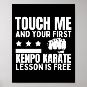 Kenpo Karate Lesson For Free Coach Funny American  Poster