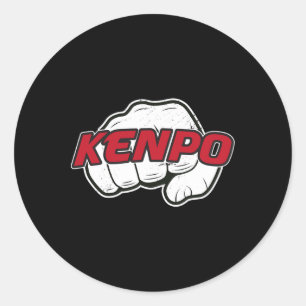 Kenpo Karate Martial Arts Self Defence Fist Classic Round Sticker