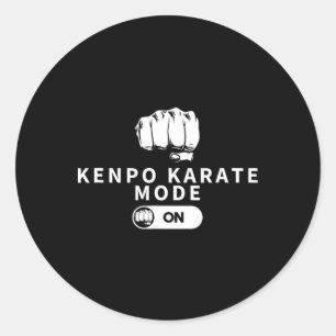 Kenpo Karate Mode On Funny American Kenpo  Classic Round Sticker