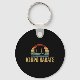 Kenpo Karate Vintage Retro 70s Design Funny Americ Keychain