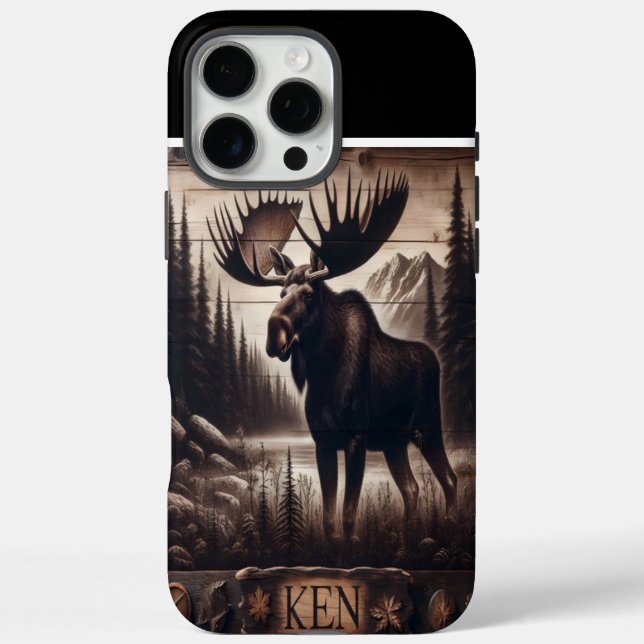 Ken's Moose Wood Art Case-Mate iPhone Case (Back)