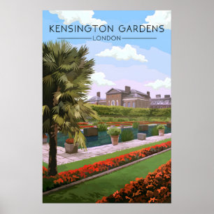 Kensington Gardens London Travel Poster