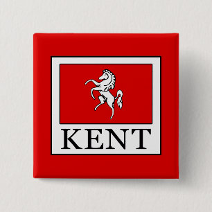 Kent County England 2 Inch Square Button