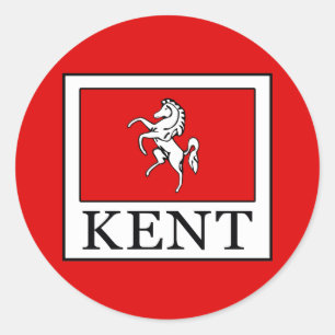 Kent County England Classic Round Sticker