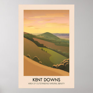 Kent Downs AONB Affiche de voyage