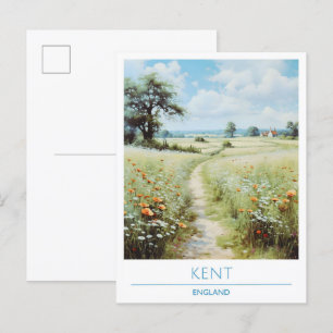 Kent England Vintage Travel Postcard
