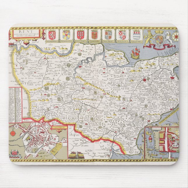 Kent, engraved by Jodocus Hondius Mouse Pad (Front)