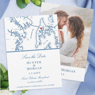 Kent Island Maryland Destination Wedding Photo Save The Date