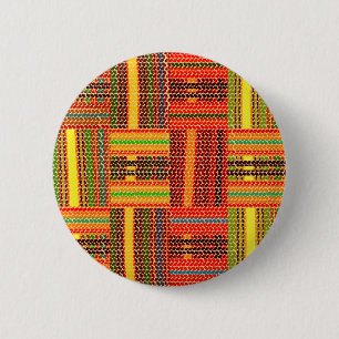 kente african print 2 inch round button