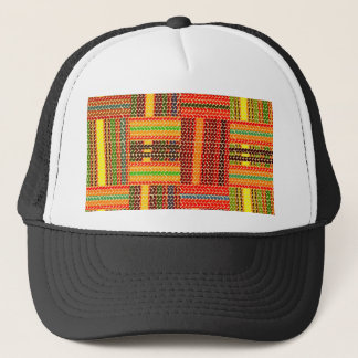 kente african print trucker hat