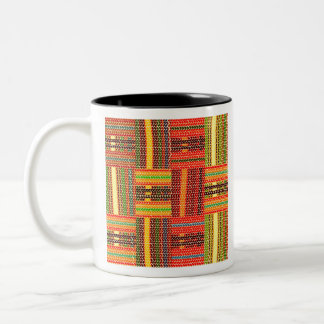 kente african print Two-Tone coffee mug