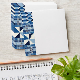 Kente Block - Soft Indigo Envelope