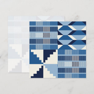 Kente Block - Soft Indigo Flat Card