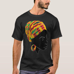 Kente Cloth Head Wrap For African American Women T-Shirt