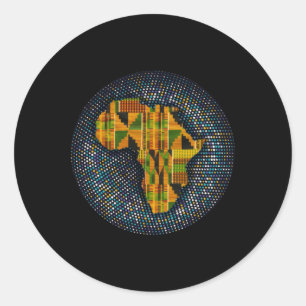 Kente Clothe Metallic Africa Design Sticker