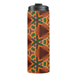 Kente Geometrics Kwanza  Afrocentric  Thermal Tumbler