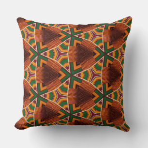 Kente Geometrics Kwanza Afrocentric  Throw Pillow