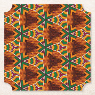 Kente Geometrics Kwanzaa Afrocentric Paper Coaster