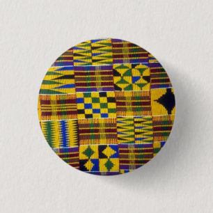 kente rhapsody 1 inch round button