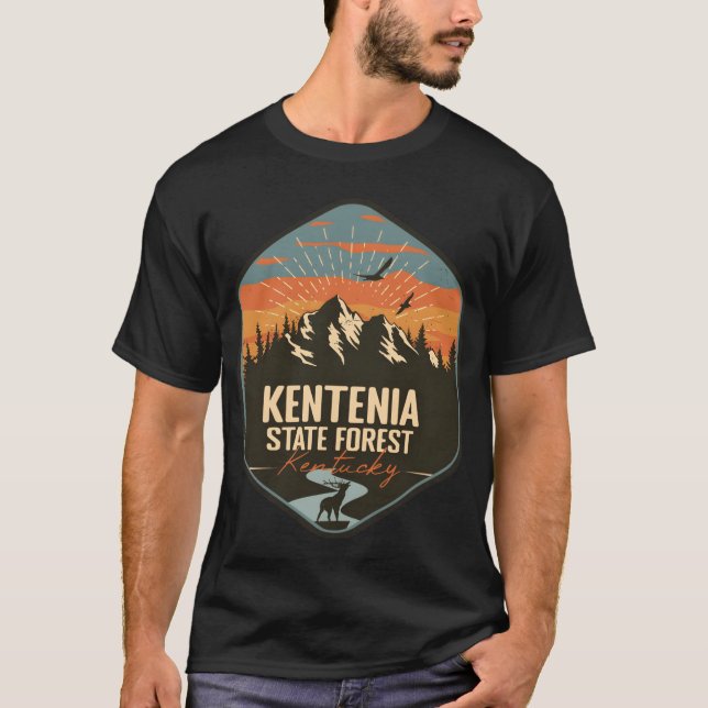 Kentenia State Forest Kentucky KY Retro Camping bo T-Shirt (Front)