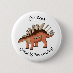 Kentrosaurus cartoon illustration 2 inch round button