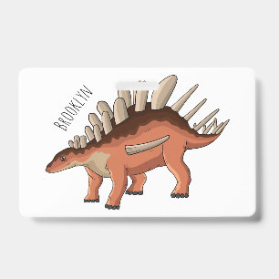 Kentrosaurus cartoon illustration badge