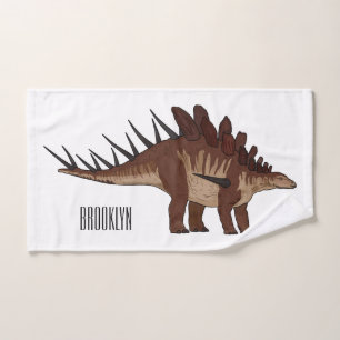 Kentrosaurus cartoon illustration bath towel set