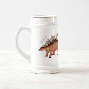 Kentrosaurus cartoon illustration beer stein