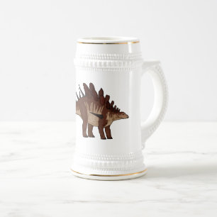 Kentrosaurus cartoon illustration  beer stein