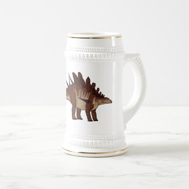 Kentrosaurus cartoon illustration  beer stein (Front Right)