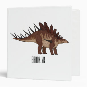 Kentrosaurus cartoon illustration  binder