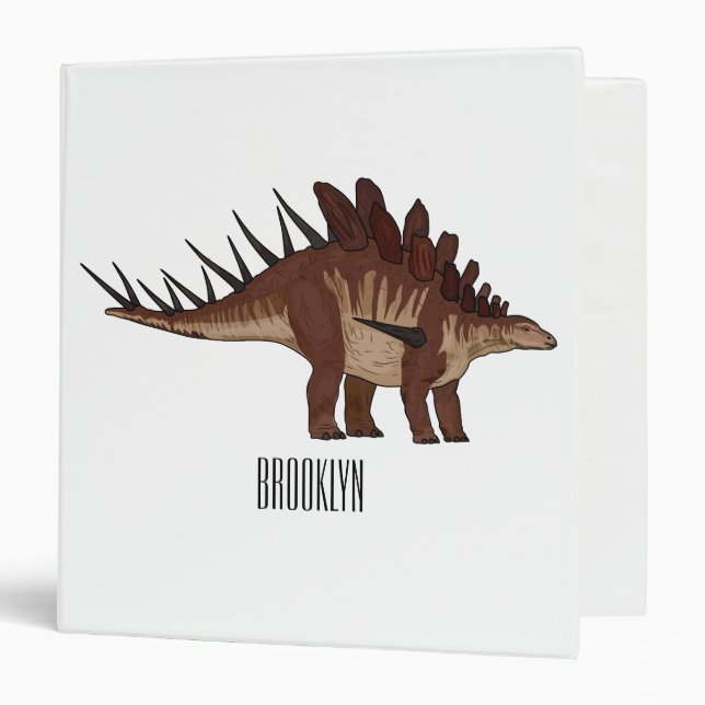 Kentrosaurus cartoon illustration  binder (Front/Inside)