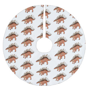 Kentrosaurus cartoon illustration  brushed polyester tree skirt