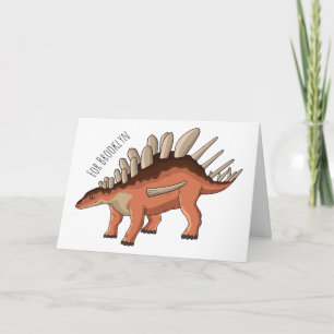 Kentrosaurus cartoon illustration  card