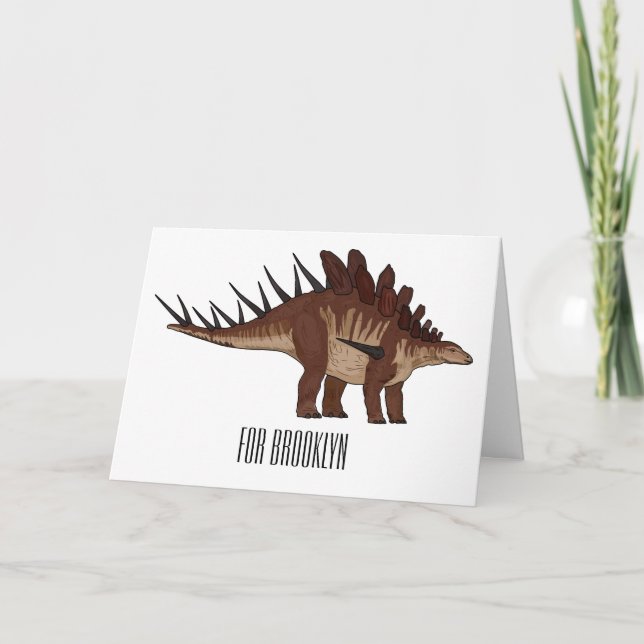Kentrosaurus cartoon illustration  card (Front)