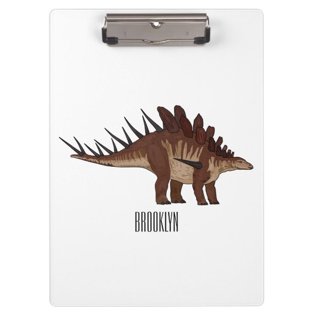 Kentrosaurus cartoon illustration  clipboard (Front)