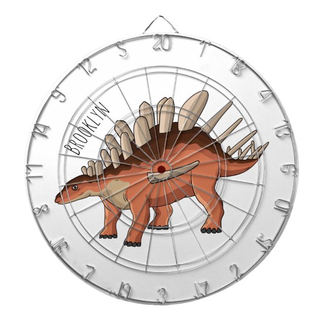 Kentrosaurus cartoon illustration dartboard (Front)