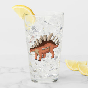 Kentrosaurus cartoon illustration glass