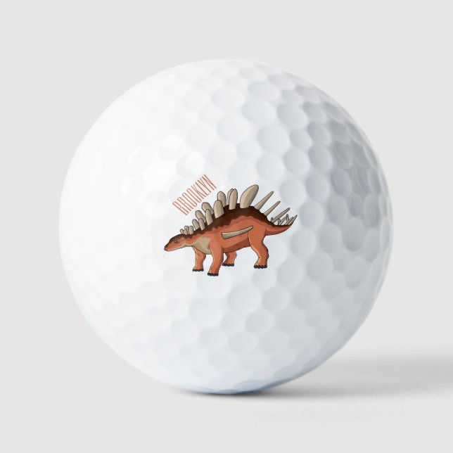 Kentrosaurus cartoon illustration  golf balls (Front)