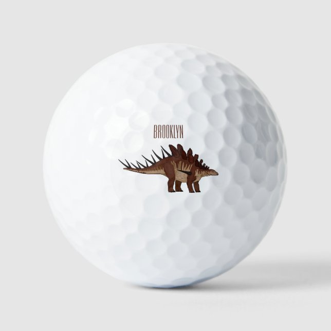 Kentrosaurus cartoon illustration  golf balls (Front)