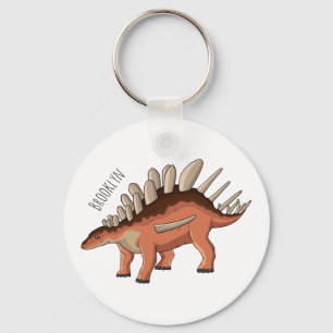 Kentrosaurus cartoon illustration keychain