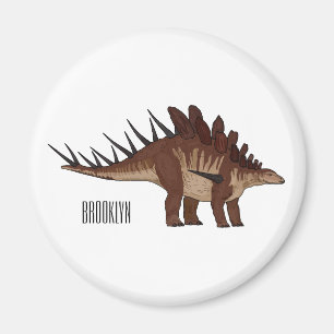 Kentrosaurus cartoon illustration  magnet